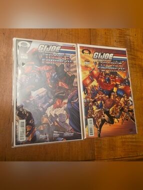 RARE Transformers vs. G.I. Joe #4 + 6 Lot COMIC BOOKS Image 2003 COVER B